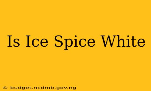 Is Ice Spice White