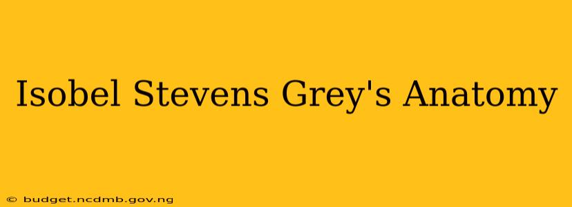Isobel Stevens Grey's Anatomy