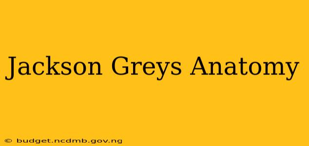 Jackson Greys Anatomy