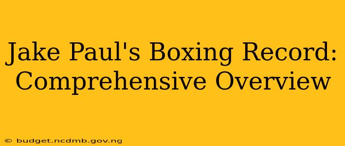 Jake Paul's Boxing Record: Comprehensive Overview
