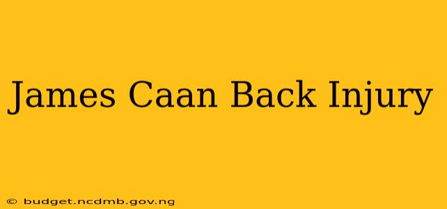James Caan Back Injury