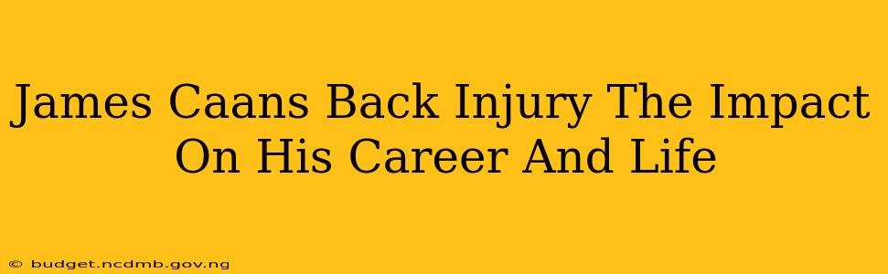 James Caans Back Injury The Impact On His Career And Life