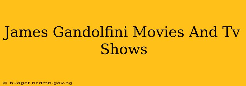 James Gandolfini Movies And Tv Shows