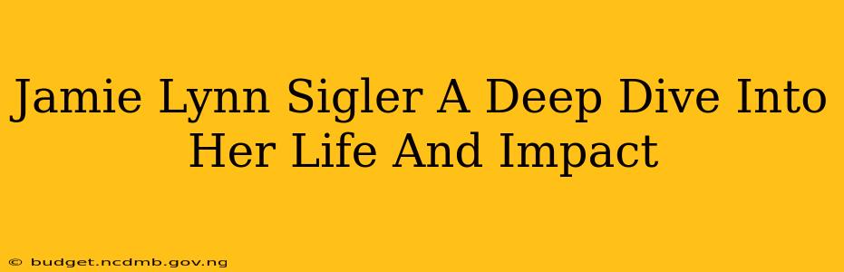 Jamie Lynn Sigler A Deep Dive Into Her Life And Impact