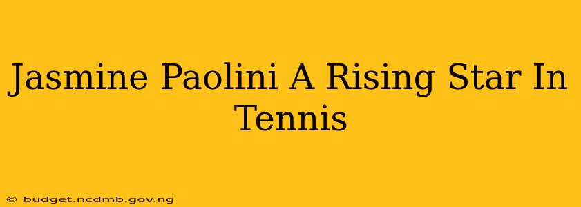 Jasmine Paolini A Rising Star In Tennis
