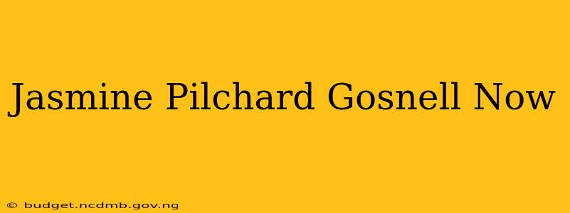 Jasmine Pilchard Gosnell Now