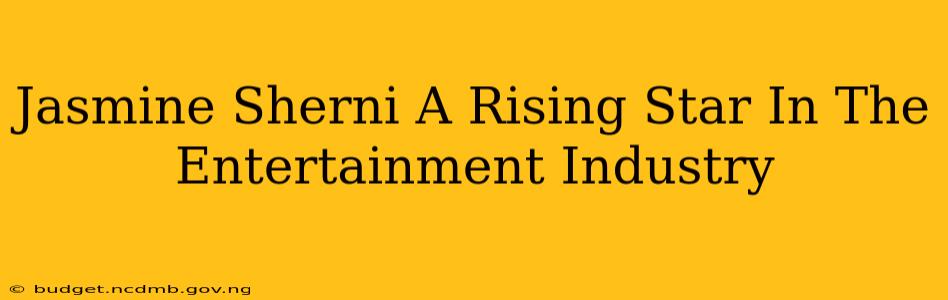 Jasmine Sherni A Rising Star In The Entertainment Industry