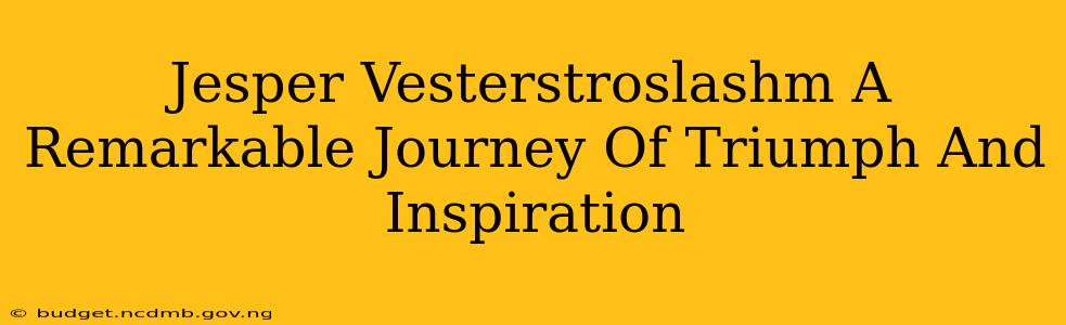 Jesper Vesterstroslashm A Remarkable Journey Of Triumph And Inspiration