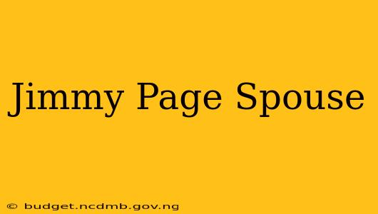 Jimmy Page Spouse