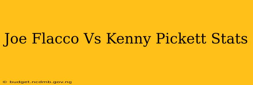 Joe Flacco Vs Kenny Pickett Stats