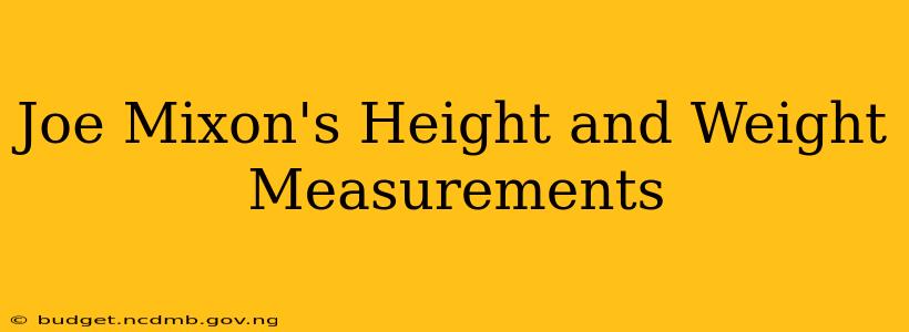 Joe Mixon's Height and Weight Measurements