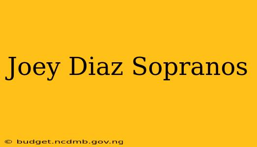 Joey Diaz Sopranos