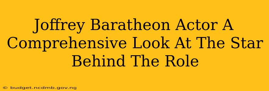 Joffrey Baratheon Actor A Comprehensive Look At The Star Behind The Role