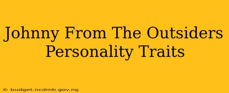 Johnny From The Outsiders Personality Traits
