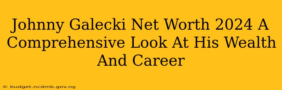 Johnny Galecki Net Worth 2024 A Comprehensive Look At His Wealth And Career
