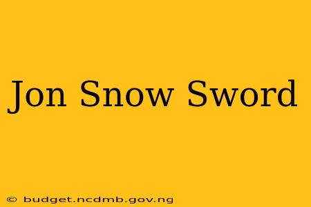Jon Snow Sword