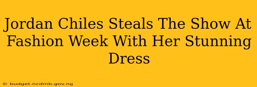 Jordan Chiles Steals The Show At Fashion Week With Her Stunning Dress