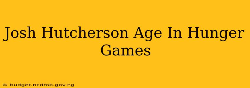 Josh Hutcherson Age In Hunger Games