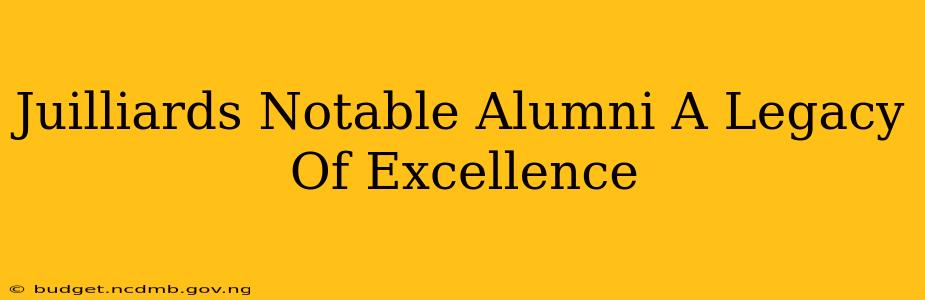 Juilliards Notable Alumni A Legacy Of Excellence