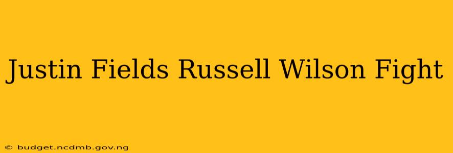 Justin Fields Russell Wilson Fight