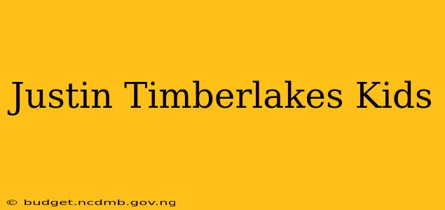 Justin Timberlakes Kids