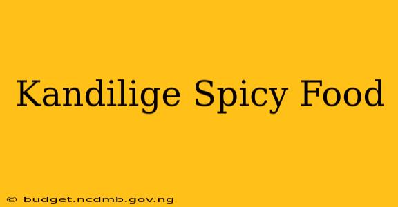 Kandilige Spicy Food