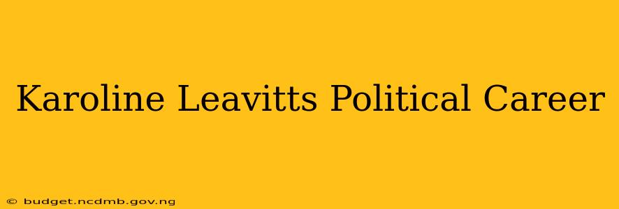 Karoline Leavitts Political Career
