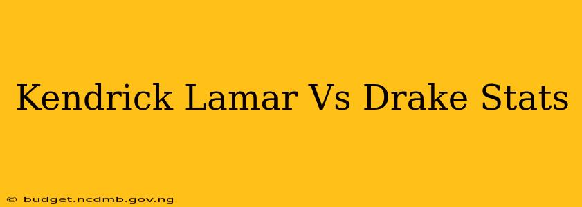 Kendrick Lamar Vs Drake Stats