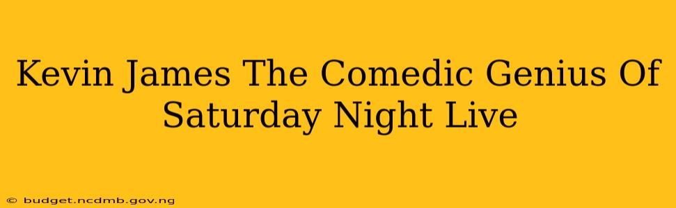 Kevin James The Comedic Genius Of Saturday Night Live