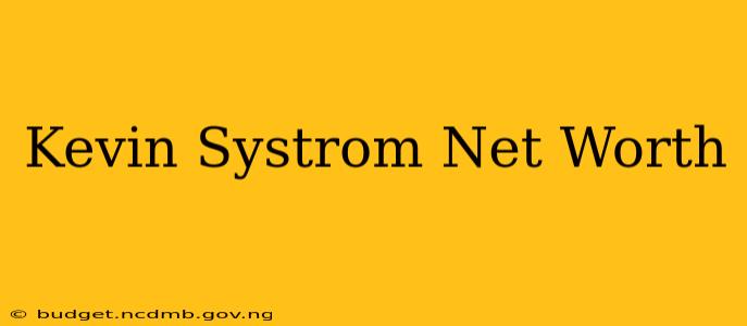 Kevin Systrom Net Worth