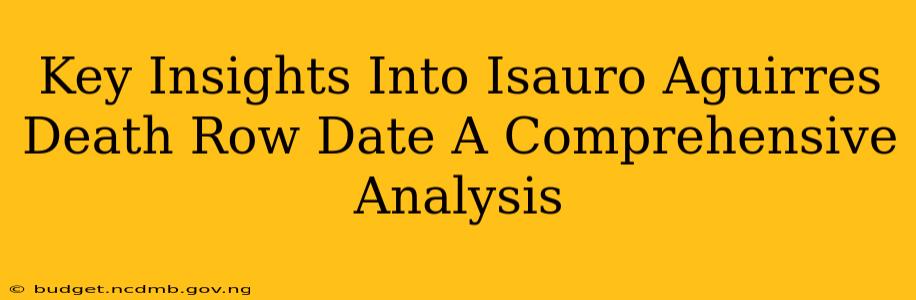 Key Insights Into Isauro Aguirres Death Row Date A Comprehensive Analysis