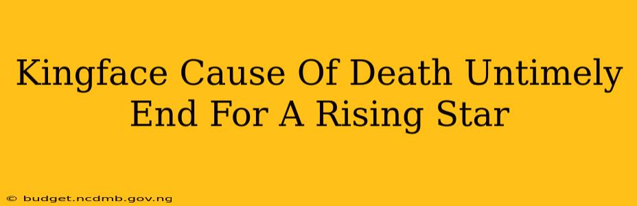Kingface Cause Of Death Untimely End For A Rising Star