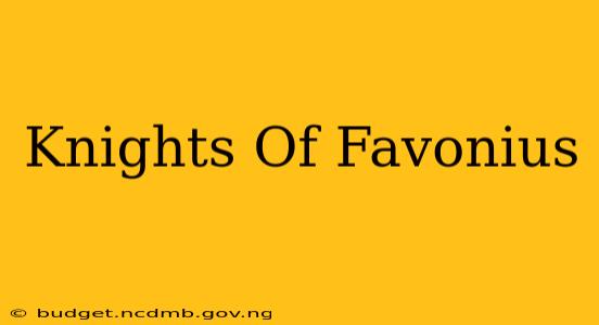 Knights Of Favonius