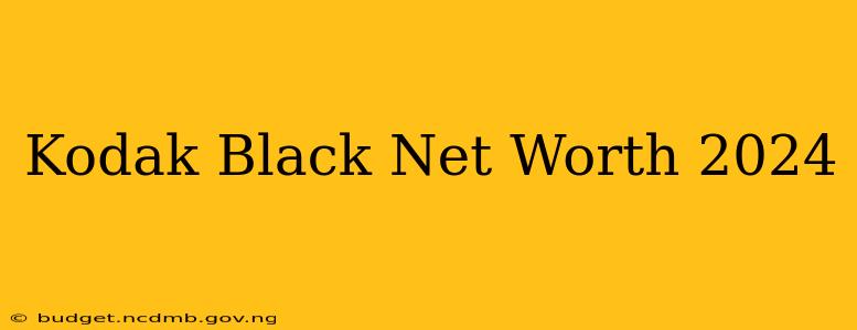 Kodak Black Net Worth 2024