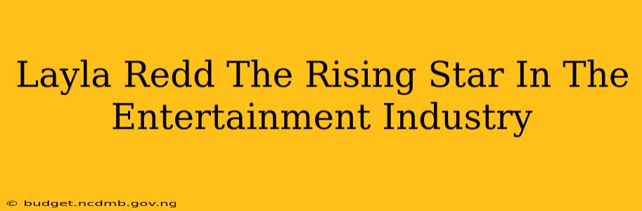 Layla Redd The Rising Star In The Entertainment Industry