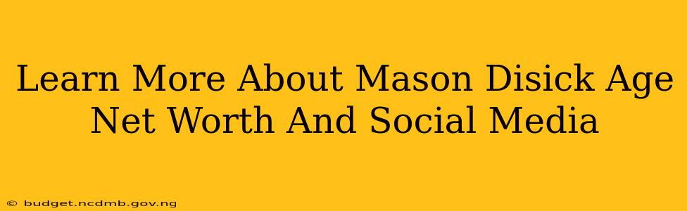 Learn More About Mason Disick Age Net Worth And Social Media