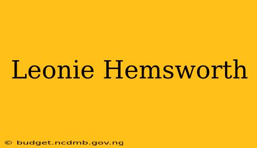 Leonie Hemsworth