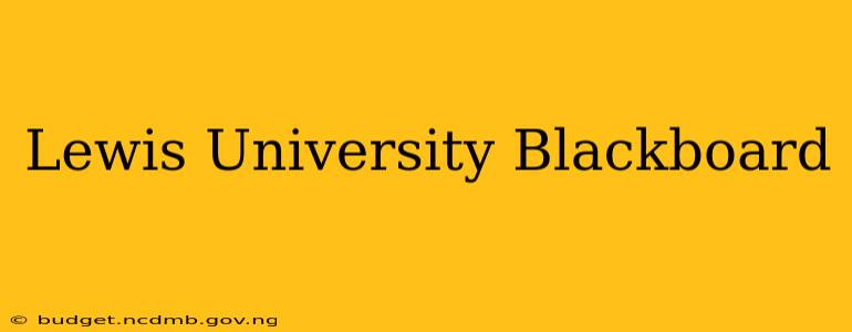 Lewis University Blackboard