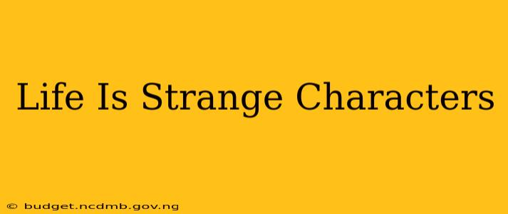 Life Is Strange Characters