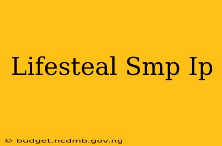 Lifesteal Smp Ip