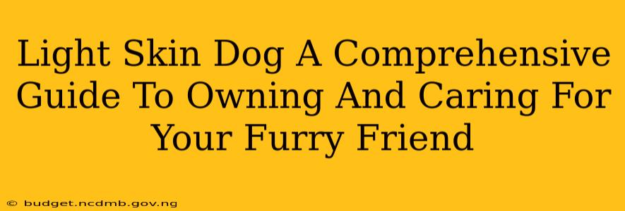 Light Skin Dog A Comprehensive Guide To Owning And Caring For Your Furry Friend