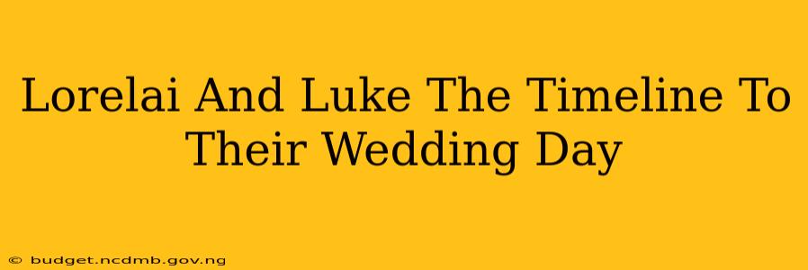 Lorelai And Luke The Timeline To Their Wedding Day