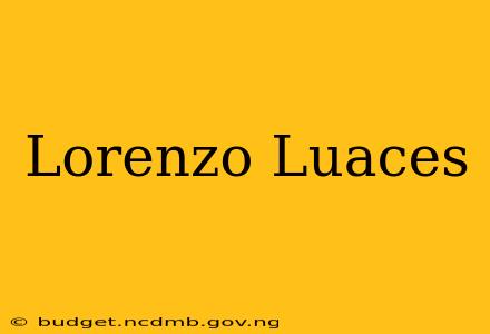 Lorenzo Luaces