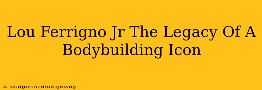 Lou Ferrigno Jr The Legacy Of A Bodybuilding Icon