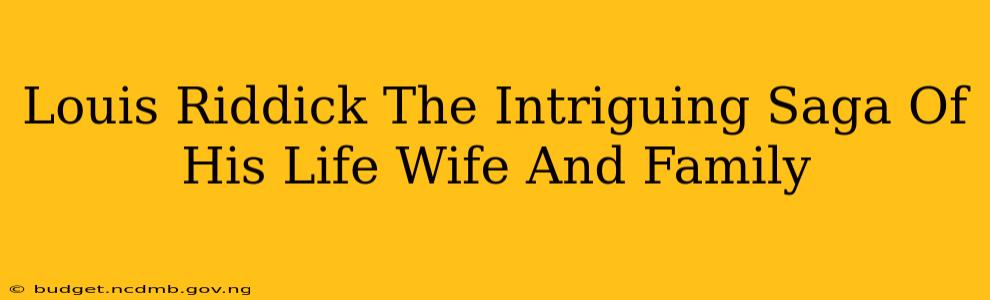 Louis Riddick The Intriguing Saga Of His Life Wife And Family