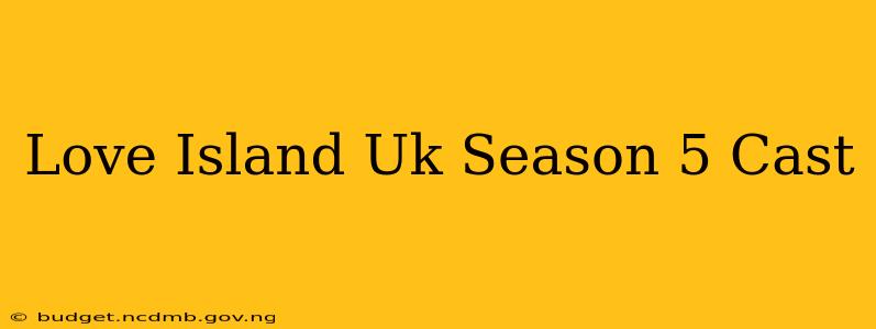 Love Island Uk Season 5 Cast