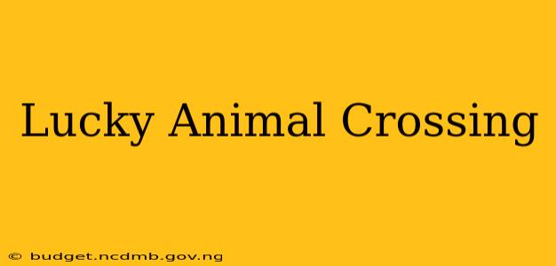 Lucky Animal Crossing