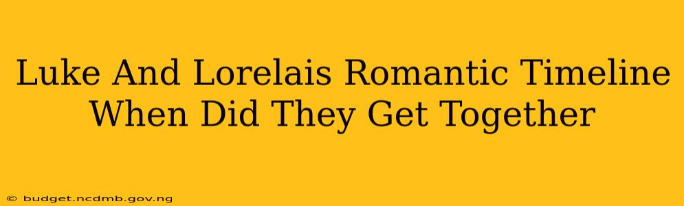 Luke And Lorelais Romantic Timeline When Did They Get Together