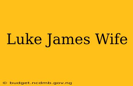 Luke James Wife