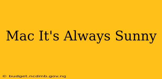 Mac It's Always Sunny